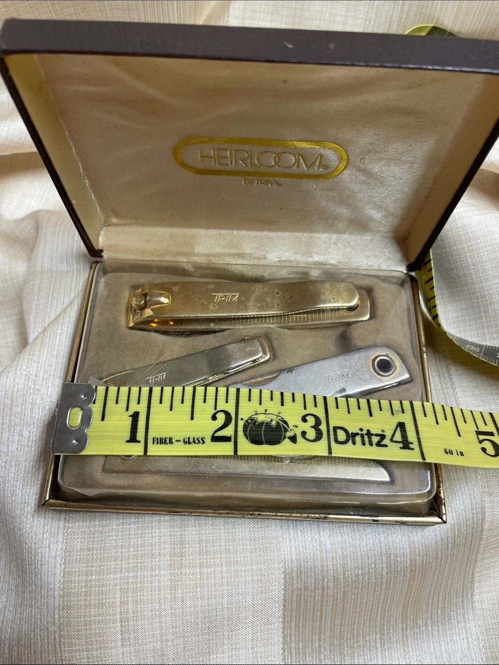 Vintage Heirloom Silver & Gold Nail Clippers Set – Women Skincare Tools